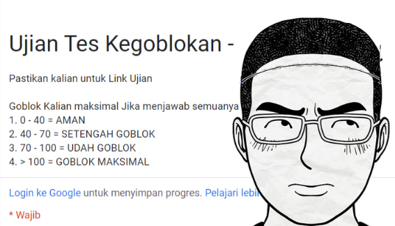 Link Ujian Tes Kegoblokan via Google Form Viral, Cek Skor IQmu Hari Ini! Link Ujian Tes Kegoblokan via Google Form Viral, Cek Skor IQmu Hari Ini!