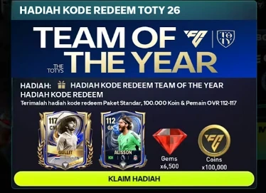 Update Hari Ini! 35 Kode Redeem FC Mobile 6 Februari 2026 untuk Gems dan TOTY Pack
