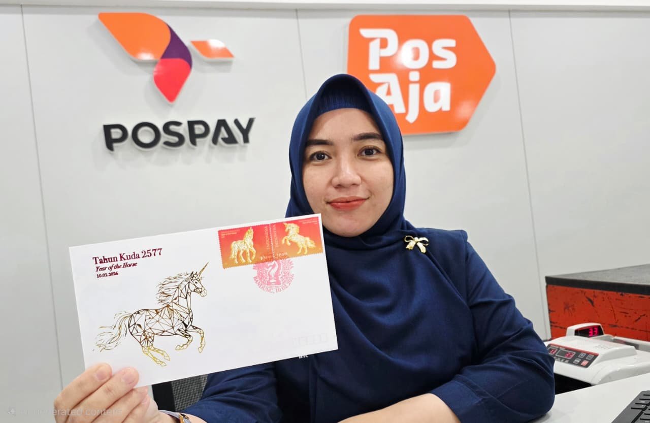 PT Pos Indonesia meluncurkan seri perangko Tahun Kuda 2577, yang sudah beredar per tanggal 10 Februari 2026, berdenominasi Rp 10.000.