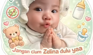 Cara Bikin Stiker “Jangan Cium Dulu” dari Foto Bayi untuk Dibagikan di Media Sosial