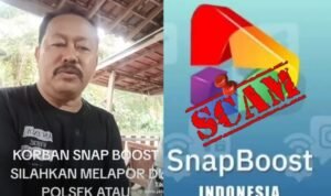 Kapolsek Bangunrejo yang menghimbau korban aplikasi Snapboost untuk segera melapor.