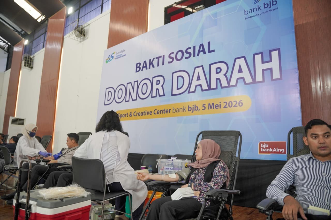Acara Donor Darah yang diselenggarakan dalam rangka HUT bank bjb ke-65