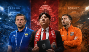 Pergantian pelatih Persib, Persija dan Borneo FC. Ilustrasi pergantian pelatih Persib, Borneo FC dan Persija.