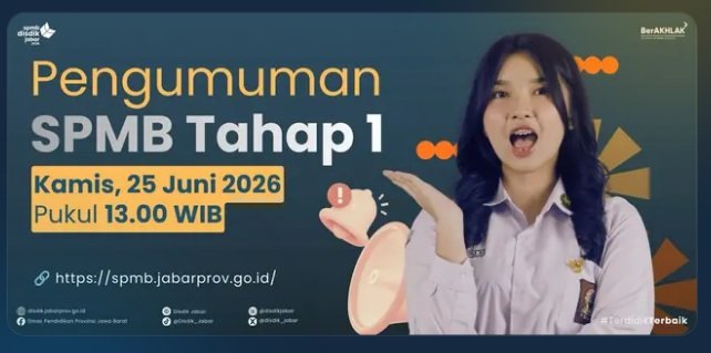 Pengumuman hasil SPMB Jabar tahap 1.