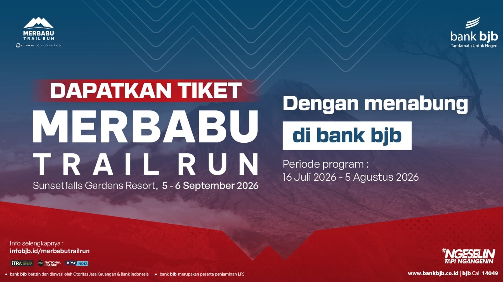 Kuota Terbatas, bank bjb Ajak Masyarakat Amankan Tiket Merbabu Trail Run Sejak Sekarang Kuota Terbatas, bank bjb Ajak Masyarakat Amankan Tiket Merbabu Trail Run Sejak Sekarang
